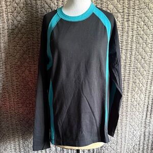 Issey Miyake Black and Teal Men's Sweater.100%Cotton